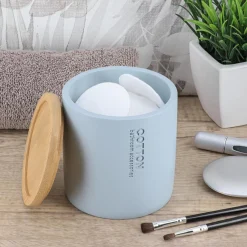TENDANCE Boite à coton Purebamboo Bleu clair New