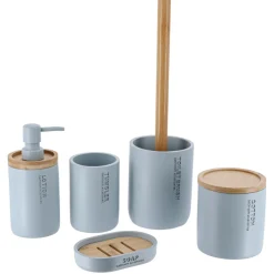 TENDANCE Boite à coton Purebamboo Bleu clair New