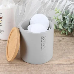 TENDANCE Boite à coton Purebamboo Gris clair Discount