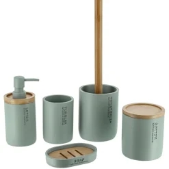 TENDANCE Boite à coton Purebamboo Vert Eucalyptus
