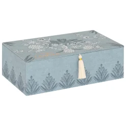 Atmosphera, cru017dateur d'intu017drieur Boite à couture bois (30 x 10 cm) Wild e Bleu Best
