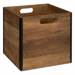 5 Five Simply Smart Boite de rangement (31 x 31 x 31 cm) Mano foncé Bois
