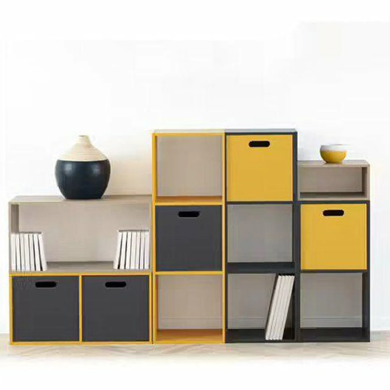 ATMOSPHERA Boite de rangement (31 x 31 x 31 cm) Mano he Blanc Outlet