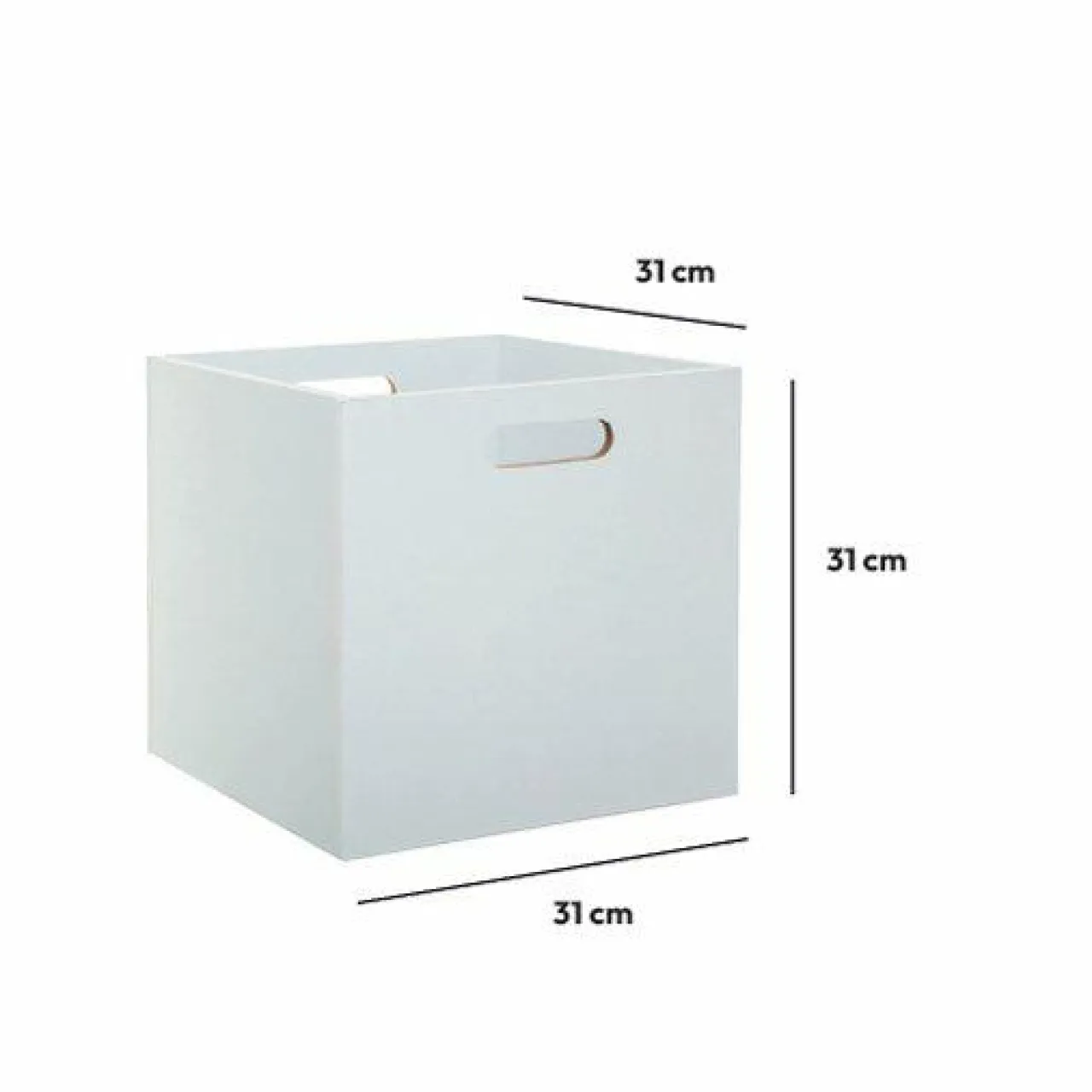 ATMOSPHERA Boite de rangement (31 x 31 x 31 cm) Mano he Blanc Outlet
