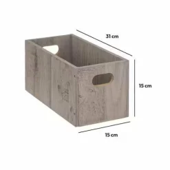 5 Five Simply Smart Boite de rangement (15 x 31 x 15 cm) Mano e Gris New