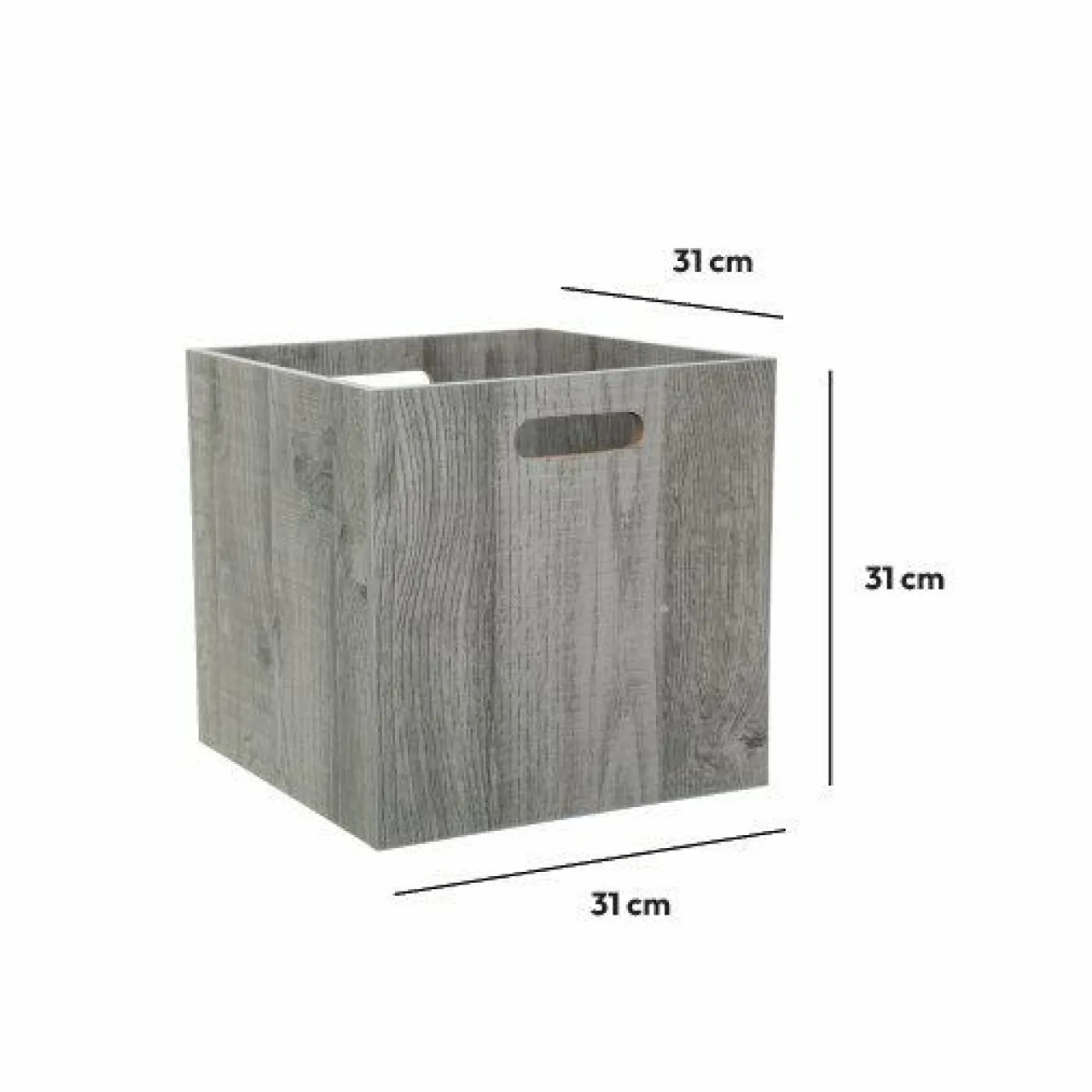 ATMOSPHERA Boite de rangement (31 x 31 x 31 cm) Mano e Gris Clearance