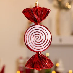KAEMINGK Bonbon à suspendre (H18 cm) Hélice pailleté Rouge Best