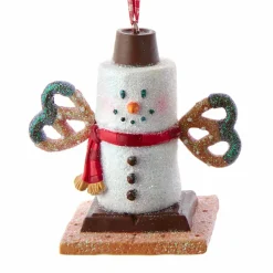 CHRISTMAS INSPIRATIONS Bonhomme de neige à suspendre (H7 cm) Bretzel Blanc Online