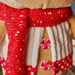 KAEMINGK Bonhomme pain d'épices debout (H57 cm) Camille écharpe Rouge Hot