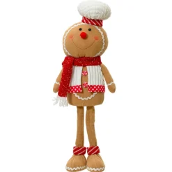 KAEMINGK Bonhomme pain d'épices debout (H57 cm) Camille écharpe Rouge Hot