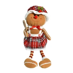 CHRISTMAS DREAM Bonhomme pain d'épices (H25 cm) Ginette les jambes souples Marron Discount