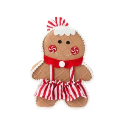 KOOPMAN Bonhomme pain d'épices (H30 cm) Sucrerie Festive Rouge
