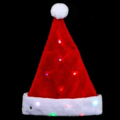 Feeric Lights & Christmas Bonnet de Père Noël lumineux pour Adulte Rouge Clearance