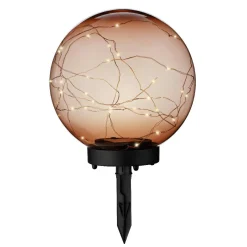 #N/A Borne de jardin solaire 30 LED (H28 cm cm) Crystal Orange Clearance