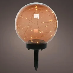 #N/A Borne de jardin solaire 30 LED (H28 cm cm) Crystal Orange Clearance