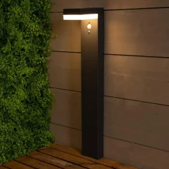 #N/A Borne de jardin solaire 600 lumens (H70 cm) Elite Gris Anthracite Sale