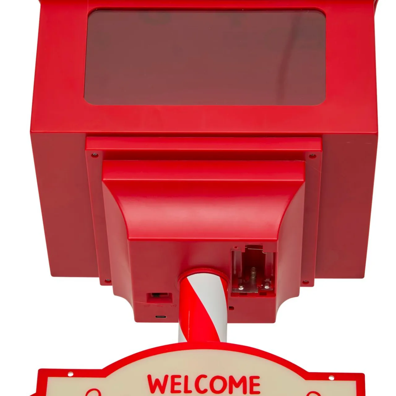 JJA Boîte aux lettres (H120 cm) Lutin et flocons de neige Rouge Best