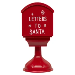 JJA Boîte aux lettres lumineuse à piles LED (H41 cm) Bonhomme de neige Rouge Discount