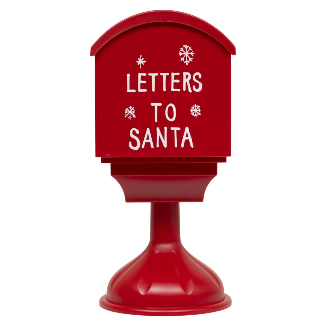JJA Boîte aux lettres lumineuse à piles LED (H41 cm) Bonhomme de neige Rouge Discount