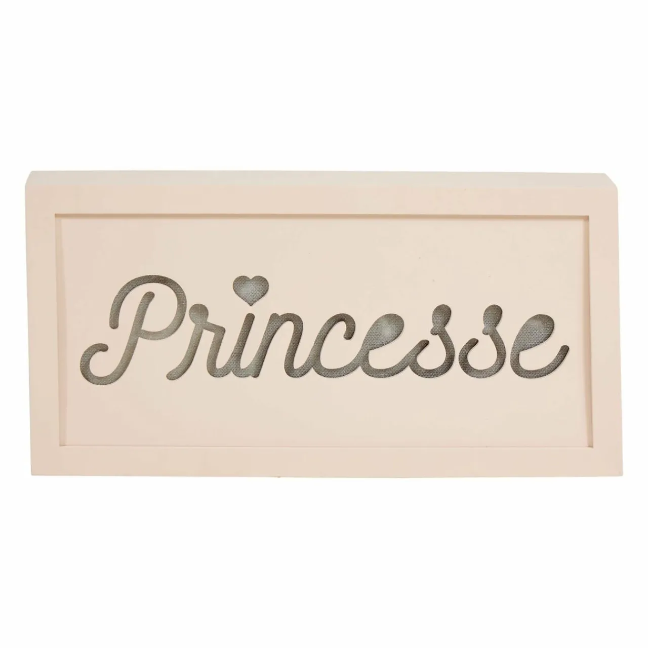 OSTARIA Boîte bois lumineuse (30 x 15 cm) Princesse Rose Hot