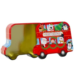 KAEMINGK Boîte de rangement en métal Bus de Noël Multicolore Hot