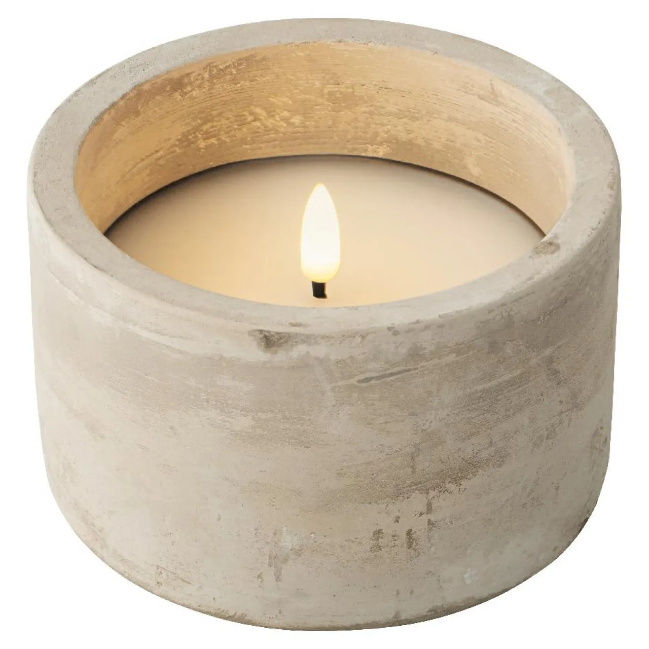 #N/A Bougie de table à piles LED (H8 cm) Galice Gris Best