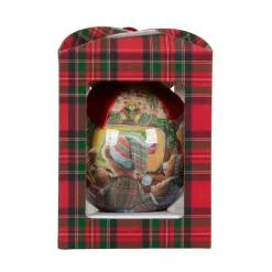 KAEMINGK Boule de Noël (D100 mm) Petits oursons Bordeaux Hot