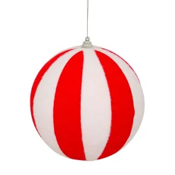 JJA Boule de Noël (D150 mm) Rayures et Blanc Rouge Outlet