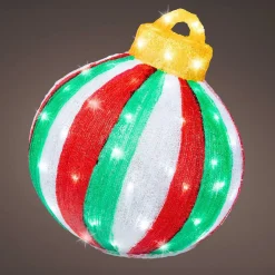 KAEMINGK Boule de Noël géante lumineuse 80 LED (H39 cm) Circus et blanc froid Multicolore