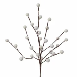 KAEMINGK Branche décorative Noël (26 cm) Baies Izoenn Blanc Hot
