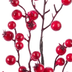 KAEMINGK Branche de baies (H60 cm) Holy laqué Rouge Clearance