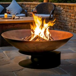 #N/A Braséro d'extérieur (D60 x H50 cm) Flambo Brun antique Marron Outlet
