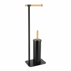 TENDANCE Brosse et dérouleur papier toilette Bambou Noir Best