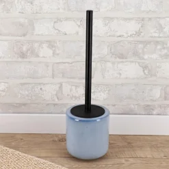 TENDANCE Brosse WC grès laqué Pietra Bleu