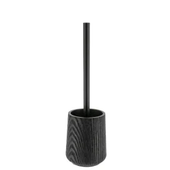 TENDANCE Brosse WC polyrésine effet bois Scandi Noir Hot