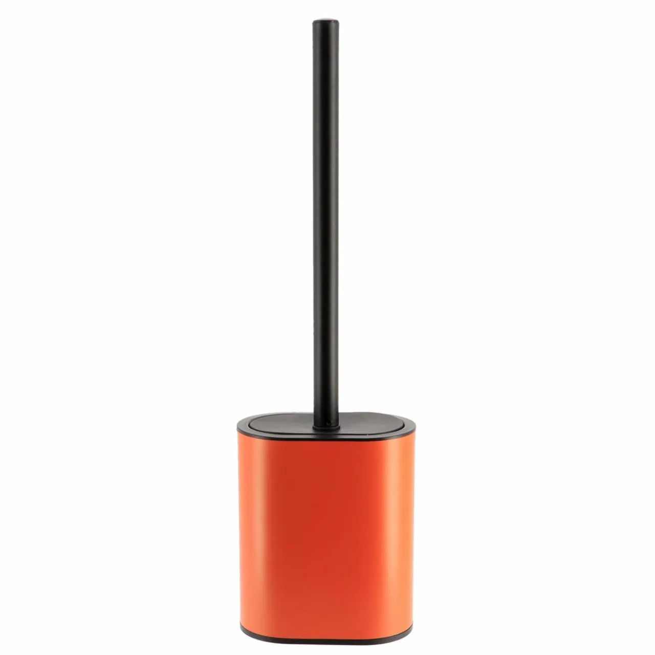 TENDANCE Brosse WC à tête plate Black line Terre de sienne/Noir Rouge brun Discount
