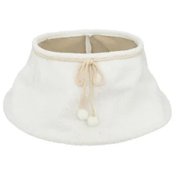 FEERIC LIGHTS Cache pied de sapin (D56 cm) Bouclette douceur Blanc Discount