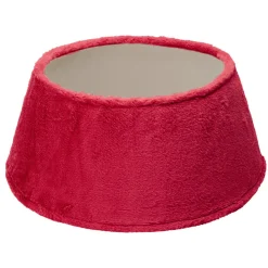 KOOPMAN Cache pied de sapin (D55 cm) Fausse fourrure Rouge Hot