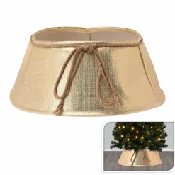 KOOPMAN Cache pied de sapin (D60 cm) Noeud Or
