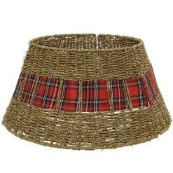 KAEMINGK Cache pied de sapin (D70 cm) Tartan écossais Rouge Sale