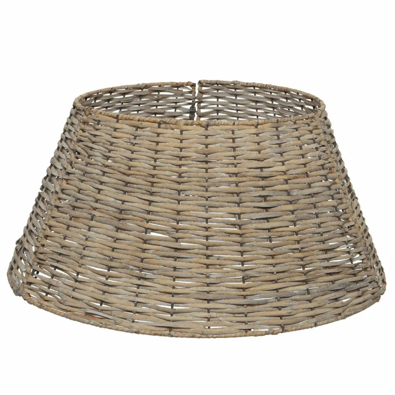 EMINZA Cache pied de sapin en osier (D70 cm) Saule tressé vieilli Gris Sale