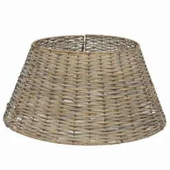 EMINZA Cache pied de sapin en osier (D57 cm) Saule tressé vieilli Gris