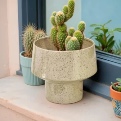 #N/A Cache-pot en métal (H16 cm) Terrazzo Beige Online