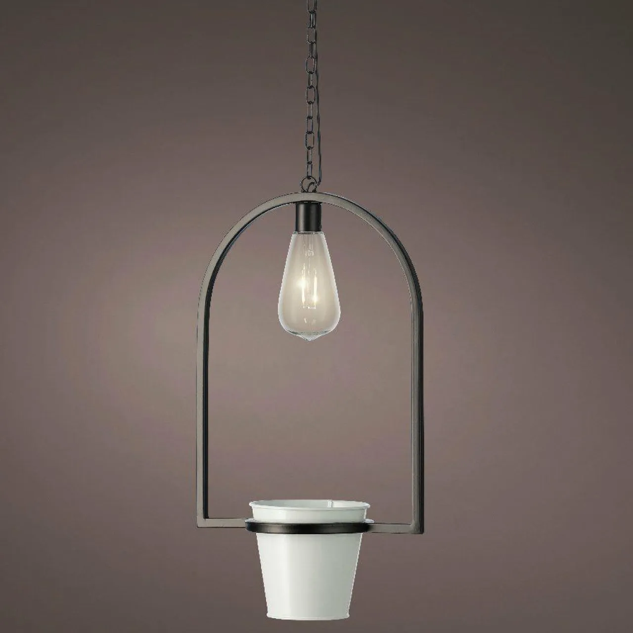 #N/A Cache-pot lumineux à suspendre (H102 cm) LED Melya - Blanc Best