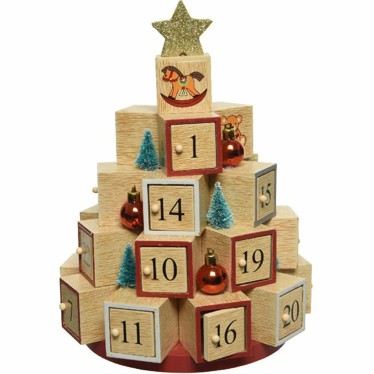 KAEMINGK Calendrier de l'Avent à remplir Sapin festif Multicolore