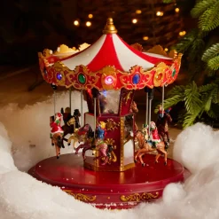 KAEMINGK Carrousel lumineux et animé (H25 cm) Souvenirs d’Hiver Multicolore Discount