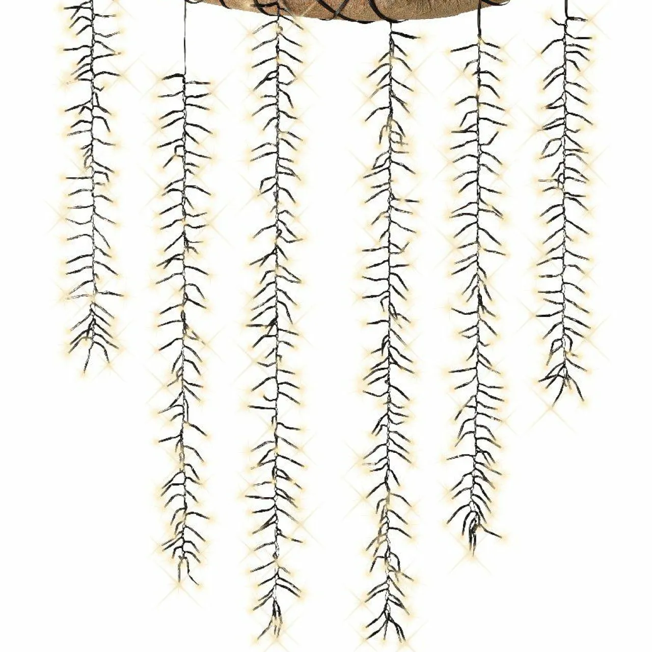 KAEMINGK Cascade lumineuse 2 m 480 LED câble noir Effet scintillant Blanc chaud Blanc Chaud - câble noir Discount