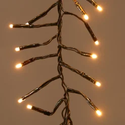 KAEMINGK Cascade lumineuse 2 m 480 LED câble noir Effet scintillant Blanc chaud doré Blanc chaud doré - câble noir Discount