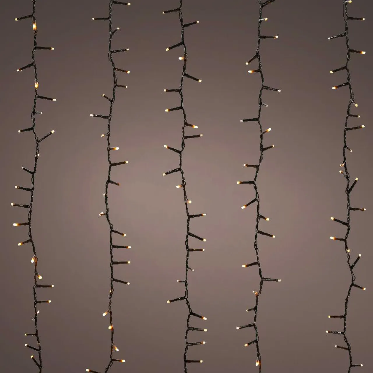 KAEMINGK Cascade lumineuse 2 m 480 LED câble noir Effet scintillant Blanc chaud doré Blanc chaud doré - câble noir Discount