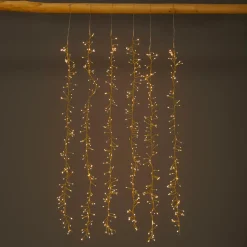 KAEMINGK Cascade lumineuse 1 m 600 Micro LED câble or 6 descentes Blanc chaud et chaud doré Bicolore Blanc chaud et chaud doré - Câble or Discount